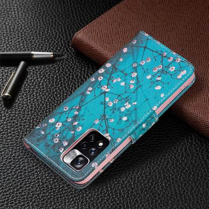 For Xiaomi Redmi Note 11 Pro / 11 Pro+ Colored Drawing Pattern Leather Phone Case(Plum Blossom) - Xiaomi Cases by buy2fix | Online Shopping UK | buy2fix