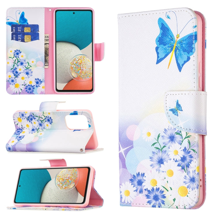For Samsung Galaxy A53 5G Colored Drawing Pattern Leather Phone Case(Butterfly Love) by buy2fix