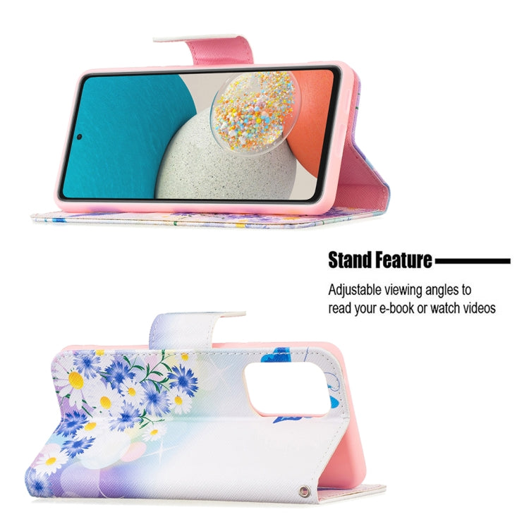 For Samsung Galaxy A53 5G Colored Drawing Pattern Leather Phone Case(Butterfly Love) by buy2fix