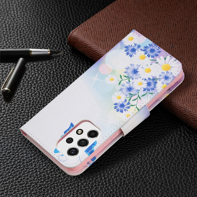 For Samsung Galaxy A53 5G Colored Drawing Pattern Leather Phone Case(Butterfly Love) by buy2fix
