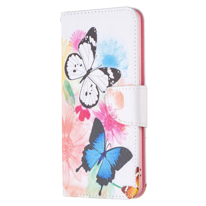 For Samsung Galaxy A53 5G Colored Drawing Pattern Leather Phone Case(Butterflies) by buy2fix