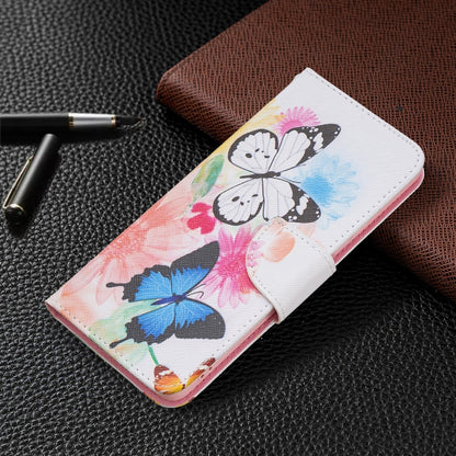 For Samsung Galaxy A53 5G Colored Drawing Pattern Leather Phone Case(Butterflies) by buy2fix