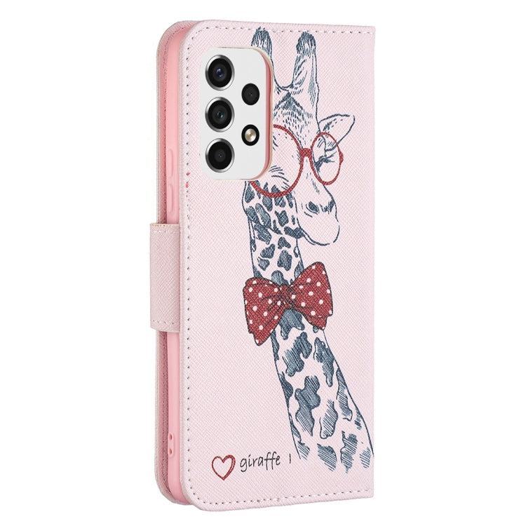 For Samsung Galaxy A53 5G Colored Drawing Pattern Leather Phone Case(Deer) by buy2fix