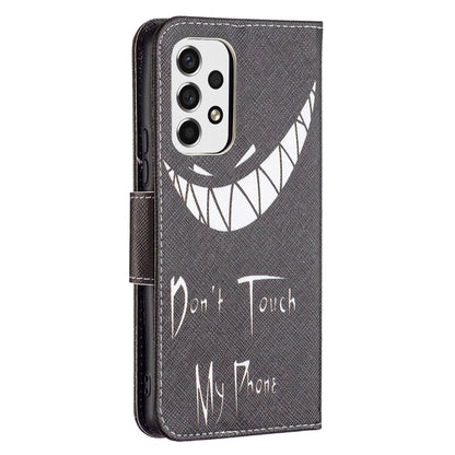 For Samsung Galaxy A53 5G Colored Drawing Pattern Leather Phone Case(Smirk) by buy2fix