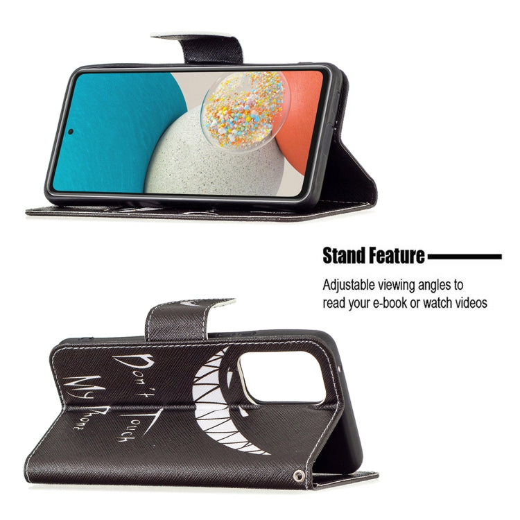 For Samsung Galaxy A53 5G Colored Drawing Pattern Leather Phone Case(Smirk) by buy2fix