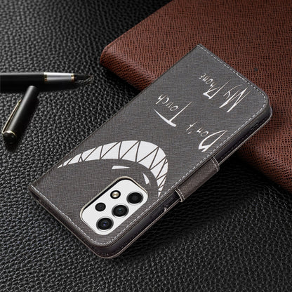 For Samsung Galaxy A53 5G Colored Drawing Pattern Leather Phone Case(Smirk) by buy2fix