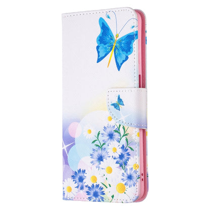 For Samsung Galaxy M52 5G Colored Drawing Pattern Leather Phone Case(Butterfly Love) by buy2fix