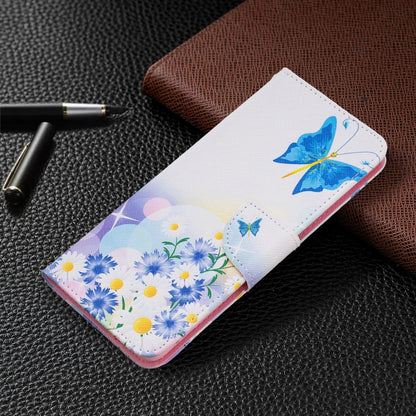 For Samsung Galaxy M52 5G Colored Drawing Pattern Leather Phone Case(Butterfly Love) by buy2fix