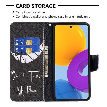 For Samsung Galaxy M52 5G Colored Drawing Pattern Leather Phone Case(Smirk) by buy2fix