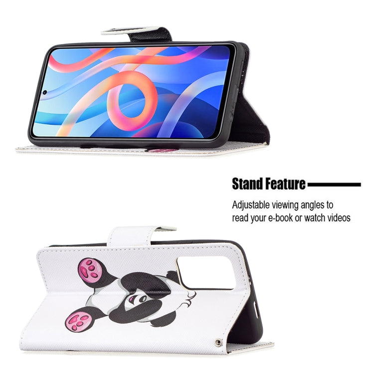 For Xiaomi Redmi Note 11 Colored Drawing Leather Phone Case(Panda) - Xiaomi Cases by buy2fix | Online Shopping UK | buy2fix