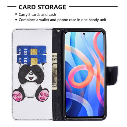 For Xiaomi Redmi Note 11 Colored Drawing Leather Phone Case(Panda) - Xiaomi Cases by buy2fix | Online Shopping UK | buy2fix