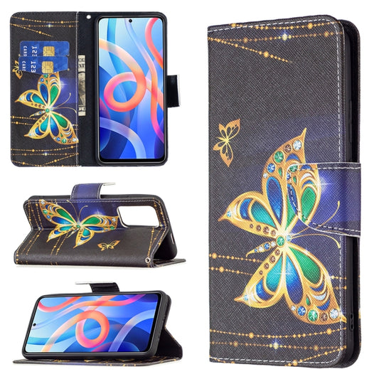 For Xiaomi Redmi Note 11 5G Colored Drawing Leather Phone Case(Big Butterfly) - Xiaomi Cases by buy2fix | Online Shopping UK | buy2fix
