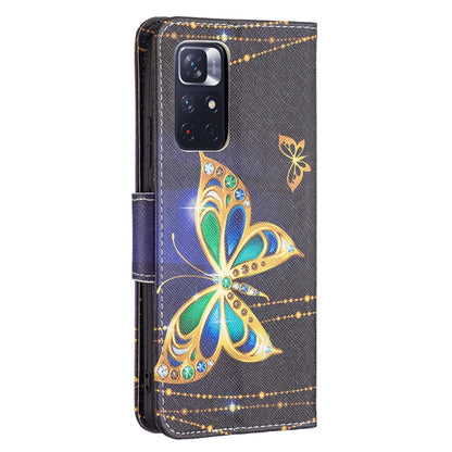 For Xiaomi Redmi Note 11 5G Colored Drawing Leather Phone Case(Big Butterfly) - Xiaomi Cases by buy2fix | Online Shopping UK | buy2fix