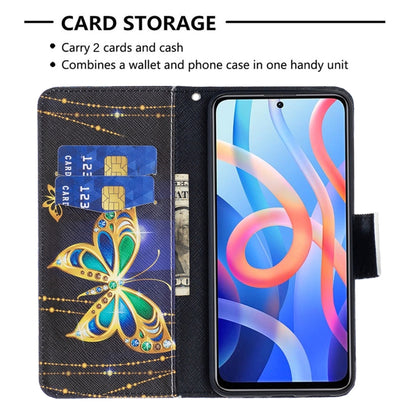 For Xiaomi Redmi Note 11 5G Colored Drawing Leather Phone Case(Big Butterfly) - Xiaomi Cases by buy2fix | Online Shopping UK | buy2fix