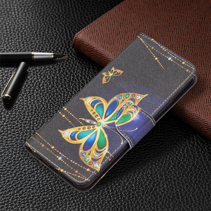 For Xiaomi Redmi Note 11 5G Colored Drawing Leather Phone Case(Big Butterfly) - Xiaomi Cases by buy2fix | Online Shopping UK | buy2fix