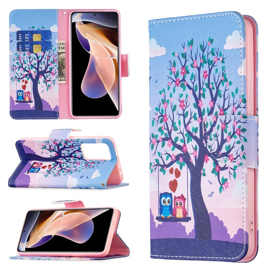 For Xiaomi Redmi Note 11 Pro / 11 Pro+ Colored Drawing Leather Phone Case(Owl) - Xiaomi Cases by buy2fix | Online Shopping UK | buy2fix