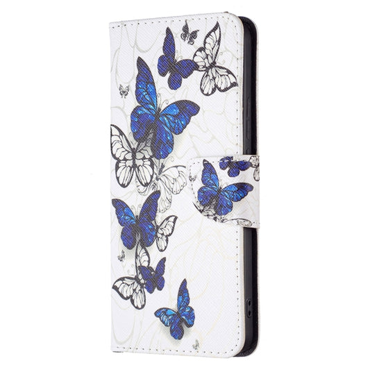 For Xiaomi Redmi Note 11 Pro / 11 Pro+ Colored Drawing Leather Phone Case(Blue Butterflies) - Xiaomi Cases by buy2fix | Online Shopping UK | buy2fix