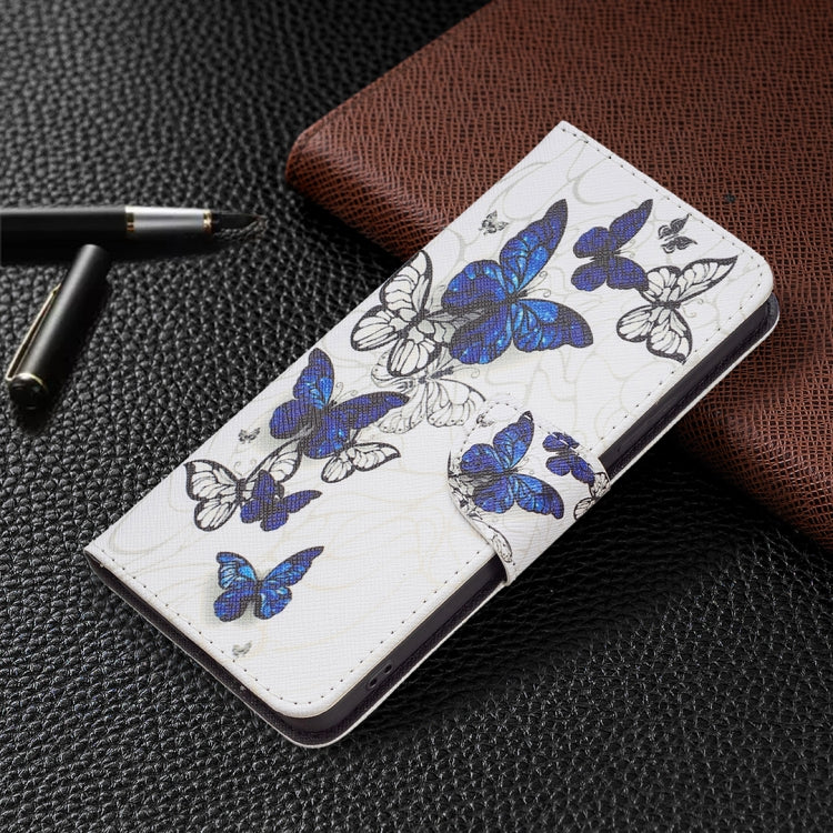 For Xiaomi Redmi Note 11 Pro / 11 Pro+ Colored Drawing Leather Phone Case(Blue Butterflies) - Xiaomi Cases by buy2fix | Online Shopping UK | buy2fix