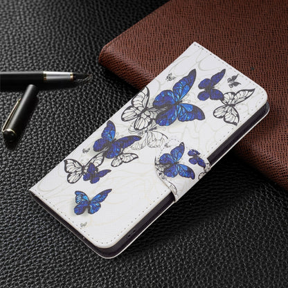 For Xiaomi Redmi Note 11 Pro / 11 Pro+ Colored Drawing Leather Phone Case(Blue Butterflies) - Xiaomi Cases by buy2fix | Online Shopping UK | buy2fix
