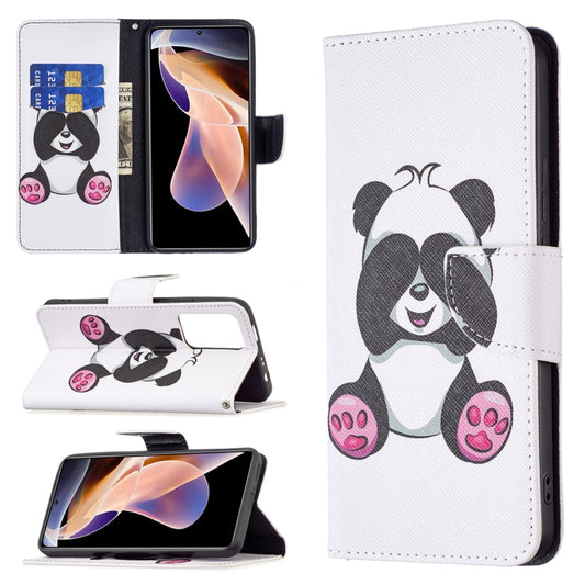 For Xiaomi Redmi Note 11 Pro / 11 Pro+ Colored Drawing Leather Phone Case(Panda) - Xiaomi Cases by buy2fix | Online Shopping UK | buy2fix