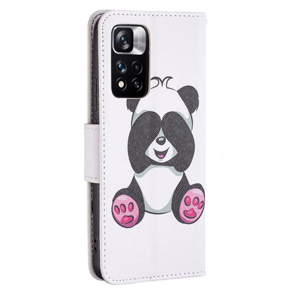 For Xiaomi Redmi Note 11 Pro / 11 Pro+ Colored Drawing Leather Phone Case(Panda) - Xiaomi Cases by buy2fix | Online Shopping UK | buy2fix