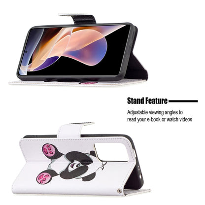 For Xiaomi Redmi Note 11 Pro / 11 Pro+ Colored Drawing Leather Phone Case(Panda) - Xiaomi Cases by buy2fix | Online Shopping UK | buy2fix