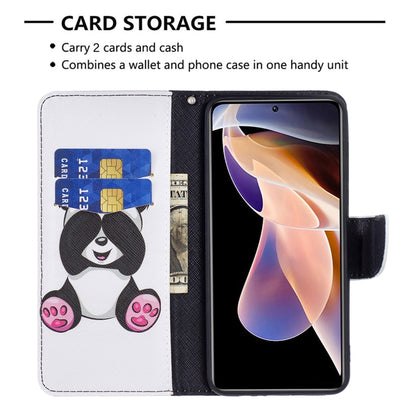 For Xiaomi Redmi Note 11 Pro / 11 Pro+ Colored Drawing Leather Phone Case(Panda) - Xiaomi Cases by buy2fix | Online Shopping UK | buy2fix