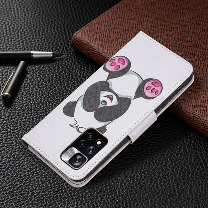 For Xiaomi Redmi Note 11 Pro / 11 Pro+ Colored Drawing Leather Phone Case(Panda) - Xiaomi Cases by buy2fix | Online Shopping UK | buy2fix