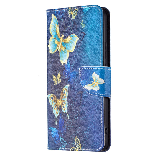 For Xiaomi Redmi Note 11 Pro / 11 Pro+ Colored Drawing Leather Phone Case(Gold Butterfly) - Xiaomi Cases by buy2fix | Online Shopping UK | buy2fix