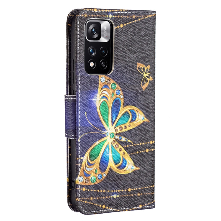 For Xiaomi Redmi Note 11 Pro / 11 Pro+ Colored Drawing Leather Phone Case(Big Butterfly) - Xiaomi Cases by buy2fix | Online Shopping UK | buy2fix
