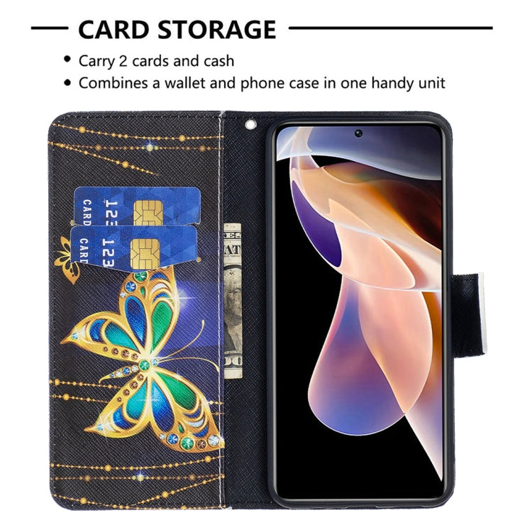 For Xiaomi Redmi Note 11 Pro / 11 Pro+ Colored Drawing Leather Phone Case(Big Butterfly) - Xiaomi Cases by buy2fix | Online Shopping UK | buy2fix