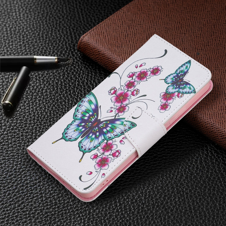 For Xiaomi Redmi Note 11 Pro / 11 Pro+ Colored Drawing Leather Phone Case(Peach Blossom Butterfly) - Xiaomi Cases by buy2fix | Online Shopping UK | buy2fix