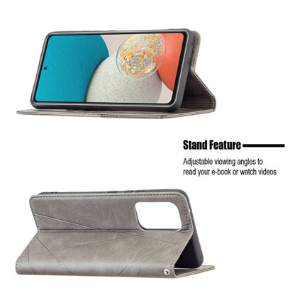 For Samsung Galaxy A53 5G Prismatic Invisible Magnetic Leather Phone Case(Grey) by buy2fix