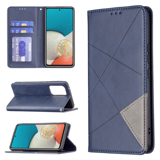 For Samsung Galaxy A53 5G Prismatic Invisible Magnetic Leather Phone Case(Blue) by buy2fix