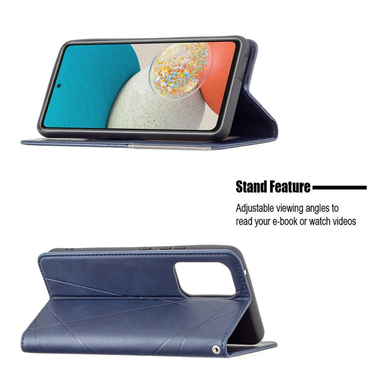 For Samsung Galaxy A53 5G Prismatic Invisible Magnetic Leather Phone Case(Blue) by buy2fix
