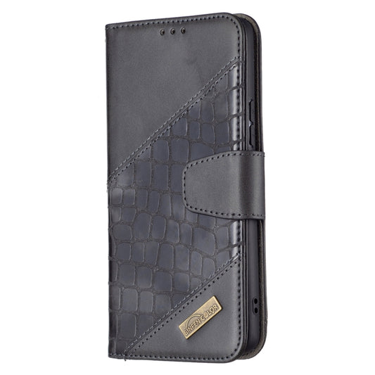 For Samsung Galaxy A53 5G Matching Color Crocodile Texture PU Leather Phone Case(Black) by buy2fix