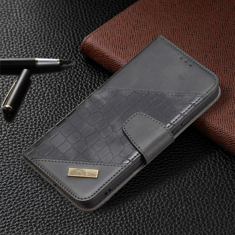 For Samsung Galaxy A53 5G Matching Color Crocodile Texture PU Leather Phone Case(Black) by buy2fix