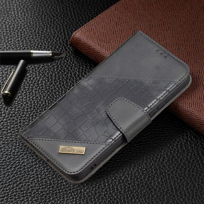 For Samsung Galaxy A53 5G Matching Color Crocodile Texture PU Leather Phone Case(Black) by buy2fix