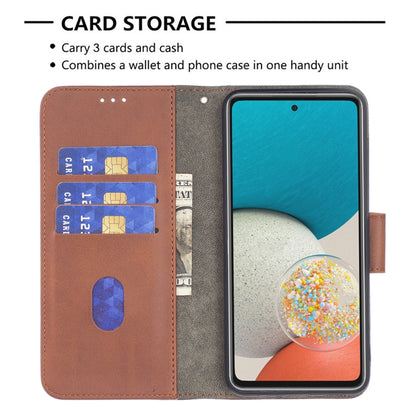 For Samsung Galaxy A53 5G Matching Color Crocodile Texture PU Leather Phone Case(Brown) by buy2fix