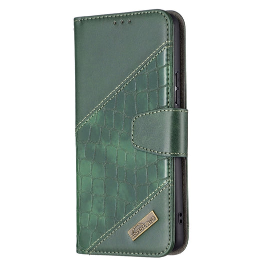 For Samsung Galaxy A53 5G Matching Color Crocodile Texture PU Leather Phone Case(Green) by buy2fix