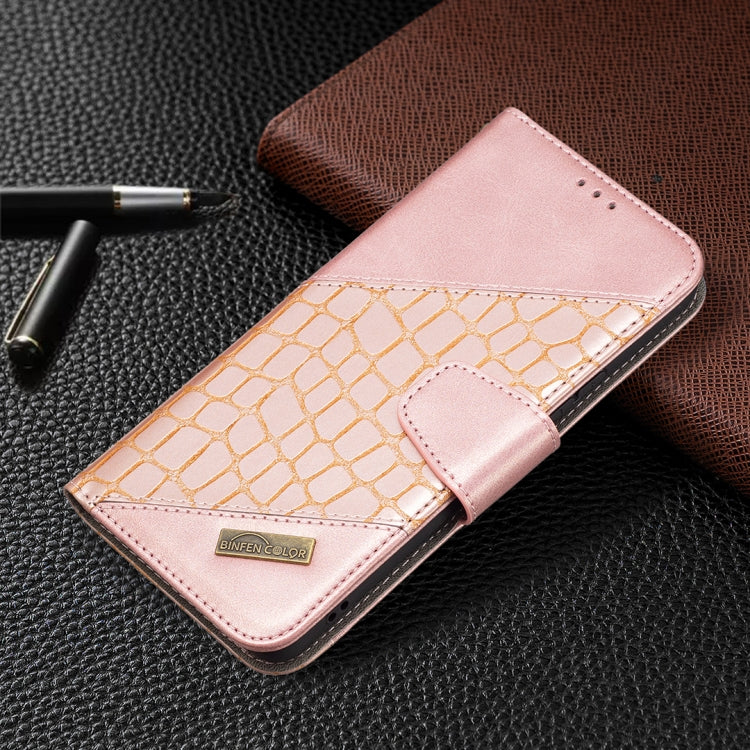 For Samsung Galaxy A53 5G Matching Color Crocodile Texture PU Leather Phone Case(Rose Gold) by buy2fix