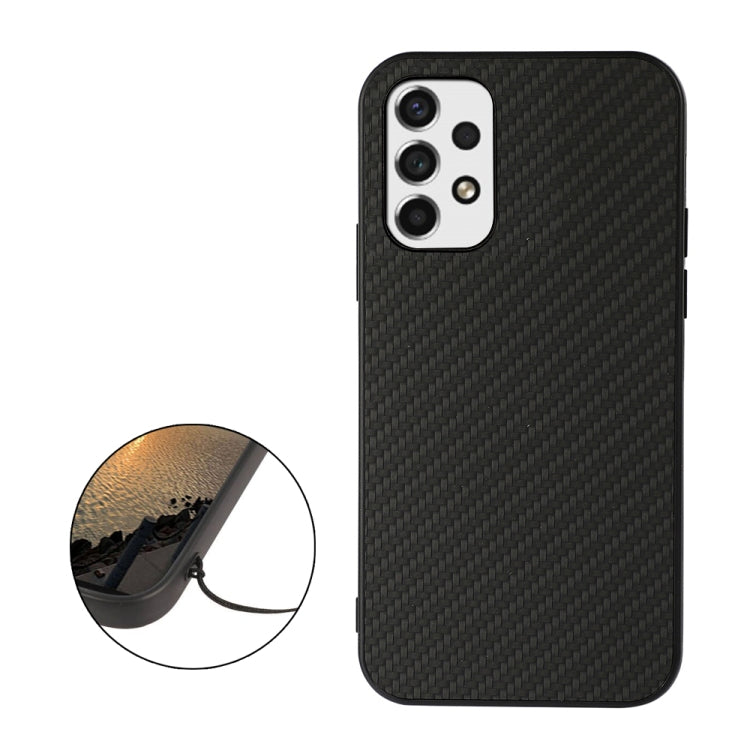 For Samsung Galaxy A53 5G Carbon Fiber Skin Phone Case(Black) by buy2fix