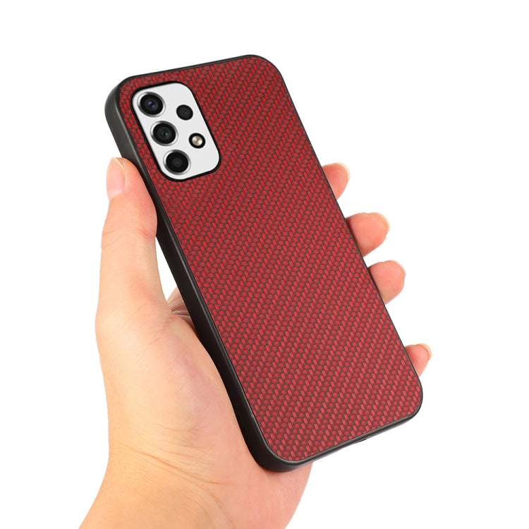 For Samsung Galaxy A53 5G Carbon Fiber Skin Phone Case(Red) by buy2fix