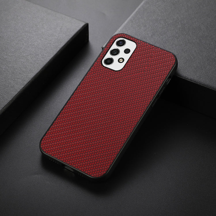 For Samsung Galaxy A53 5G Carbon Fiber Skin Phone Case(Red) by buy2fix