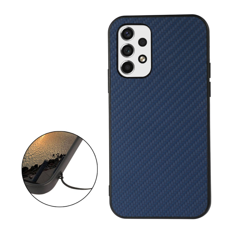For Samsung Galaxy A53 5G Carbon Fiber Skin Phone Case(Blue) by buy2fix