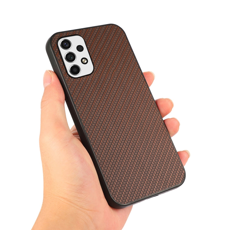 For Samsung Galaxy A53 5G Carbon Fiber Skin Phone Case(Brown) by buy2fix