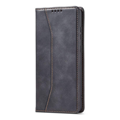 For Xiaomi Redmi Note 10 5G Magnetic Dual-fold Leather Phone Case(Black) - Xiaomi Cases by buy2fix | Online Shopping UK | buy2fix