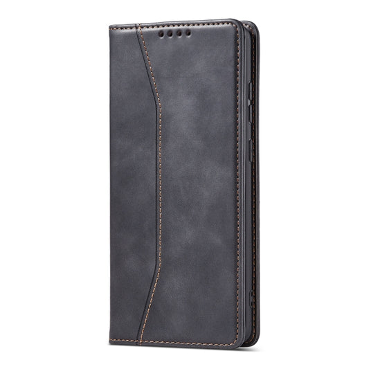 For Xiaomi Redmi Note 10 5G Magnetic Dual-fold Leather Phone Case(Black) - Xiaomi Cases by buy2fix | Online Shopping UK | buy2fix