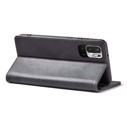 For Xiaomi Redmi Note 10 5G Magnetic Dual-fold Leather Phone Case(Black) - Xiaomi Cases by buy2fix | Online Shopping UK | buy2fix