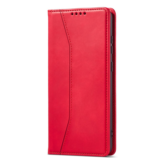 For Xiaomi Redmi Note 10 5G Magnetic Dual-fold Leather Phone Case(Red) - Xiaomi Cases by buy2fix | Online Shopping UK | buy2fix